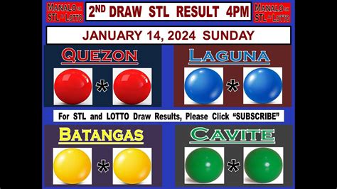 STL CAVITE 2ND DRAW 4PM RESULT TODAY January 11, .
